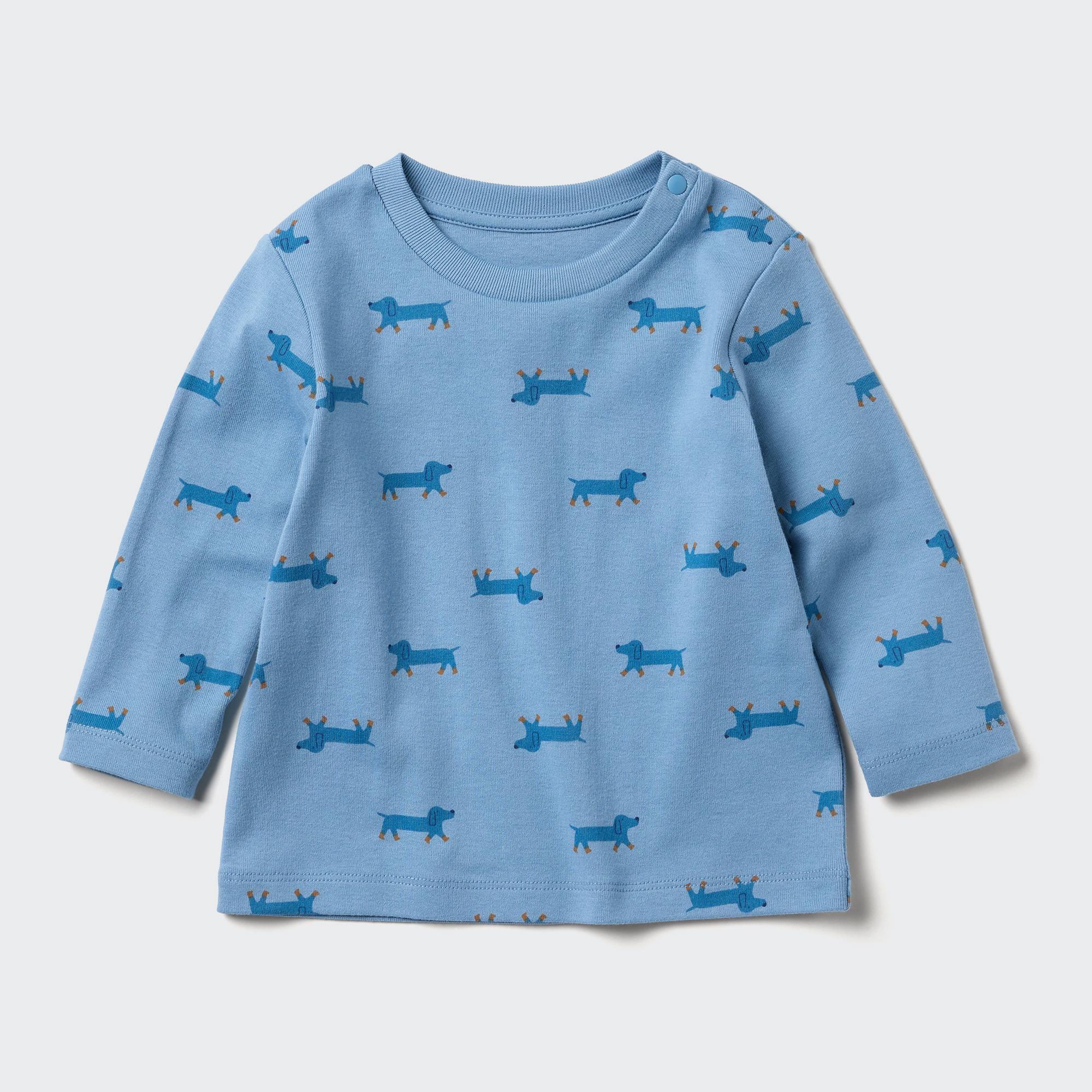 Printed Cotton T-Shirt | Long Sleeve by UNIQLO