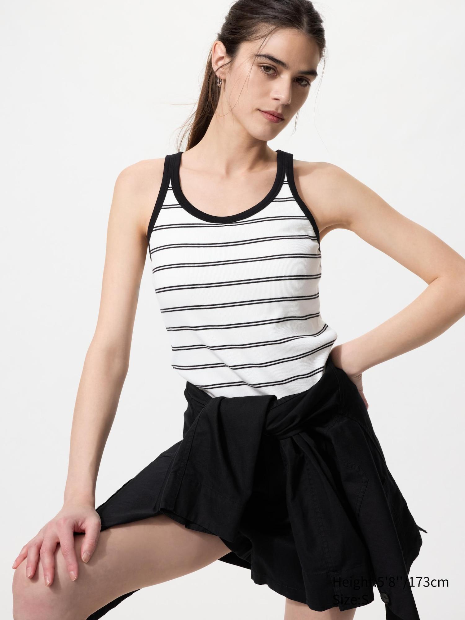 Racer Back Bra Top | Striped by UNIQLO