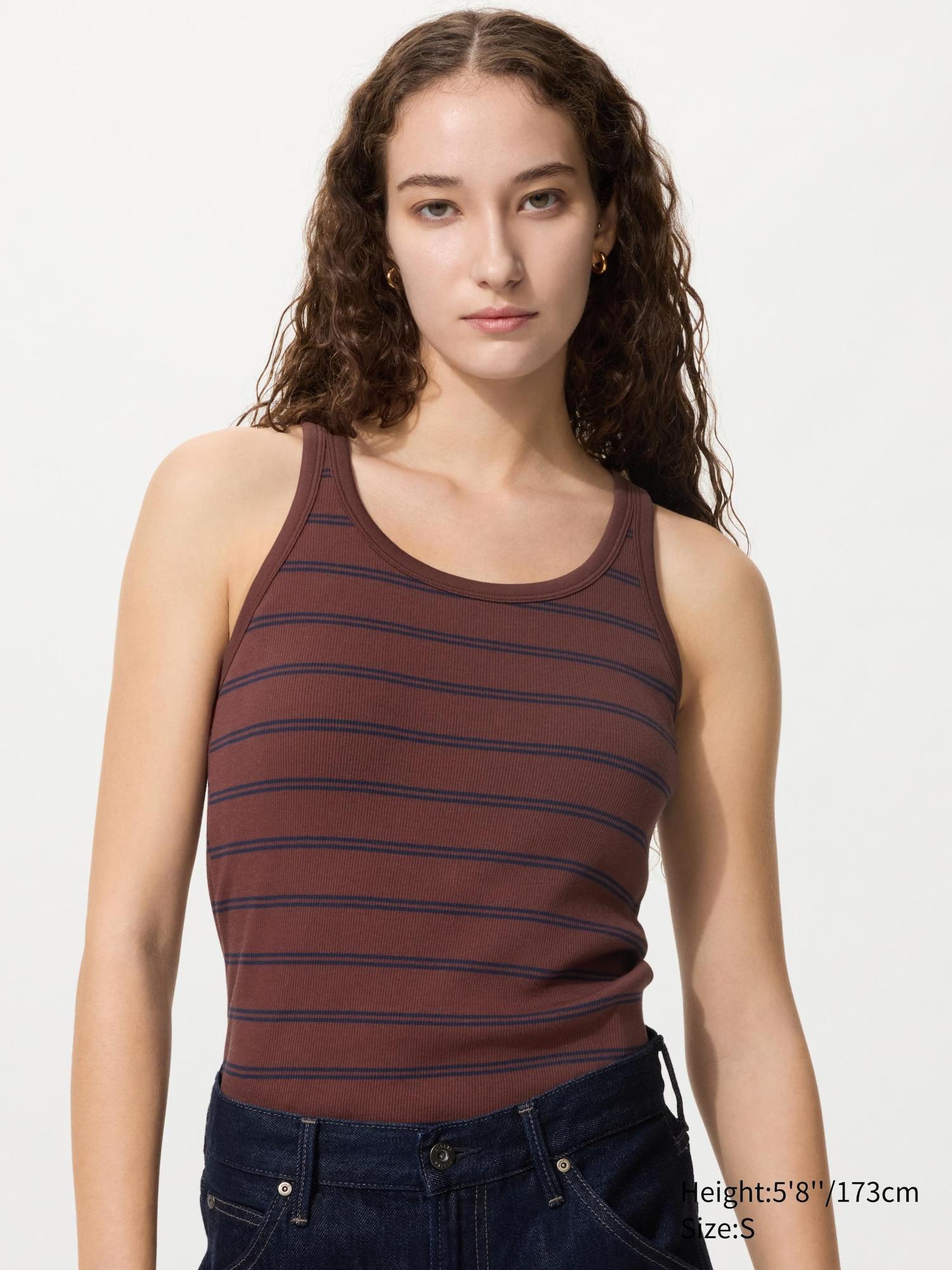 Racer Back Bra Top | Striped by UNIQLO