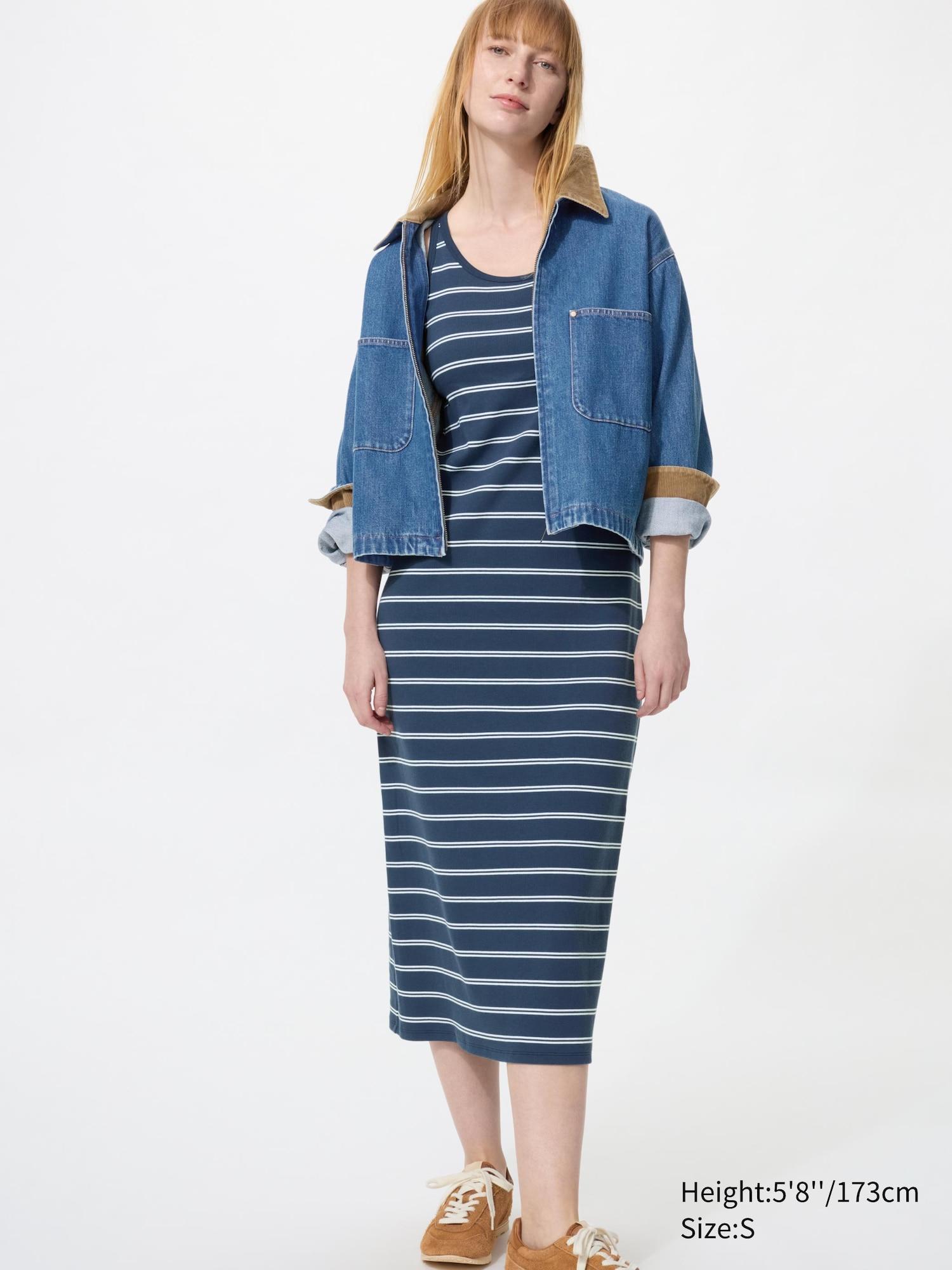 Ribbed Bra Dress | Striped by UNIQLO