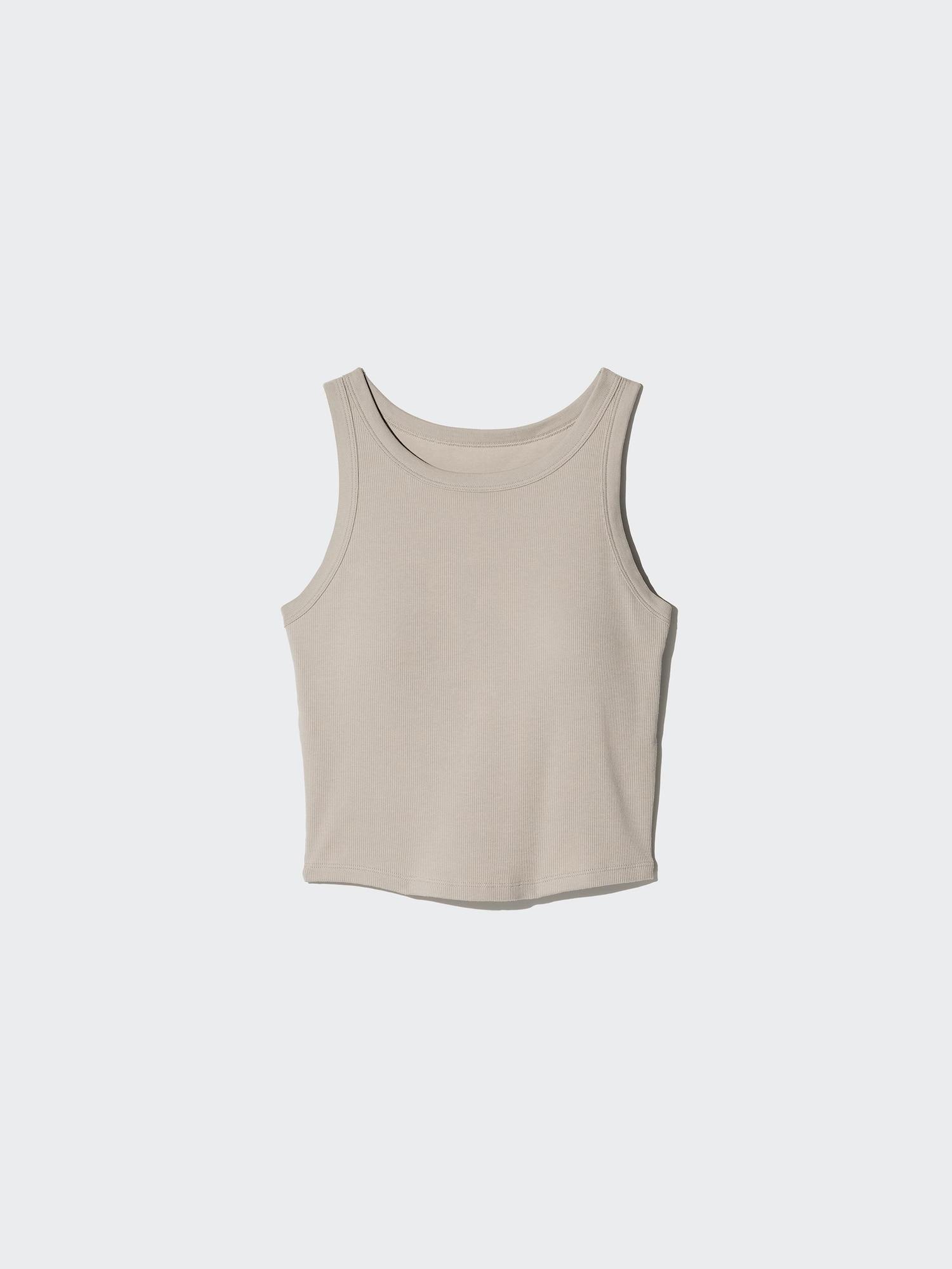 Ribbed Cropped Bra Top by UNIQLO