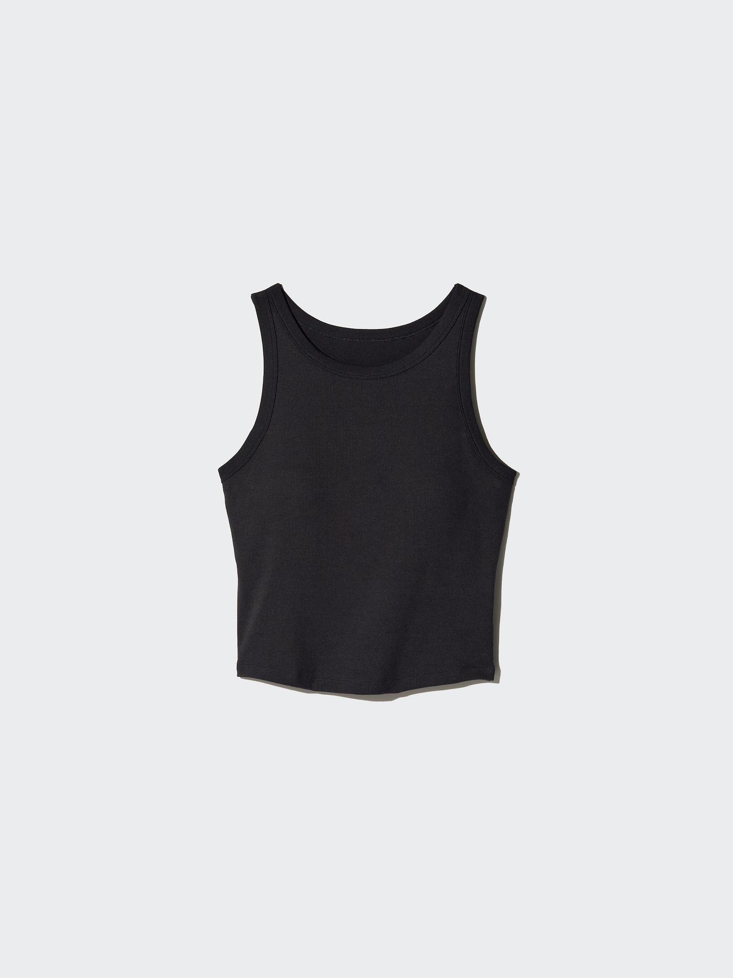 Ribbed Cropped Bra Top by UNIQLO