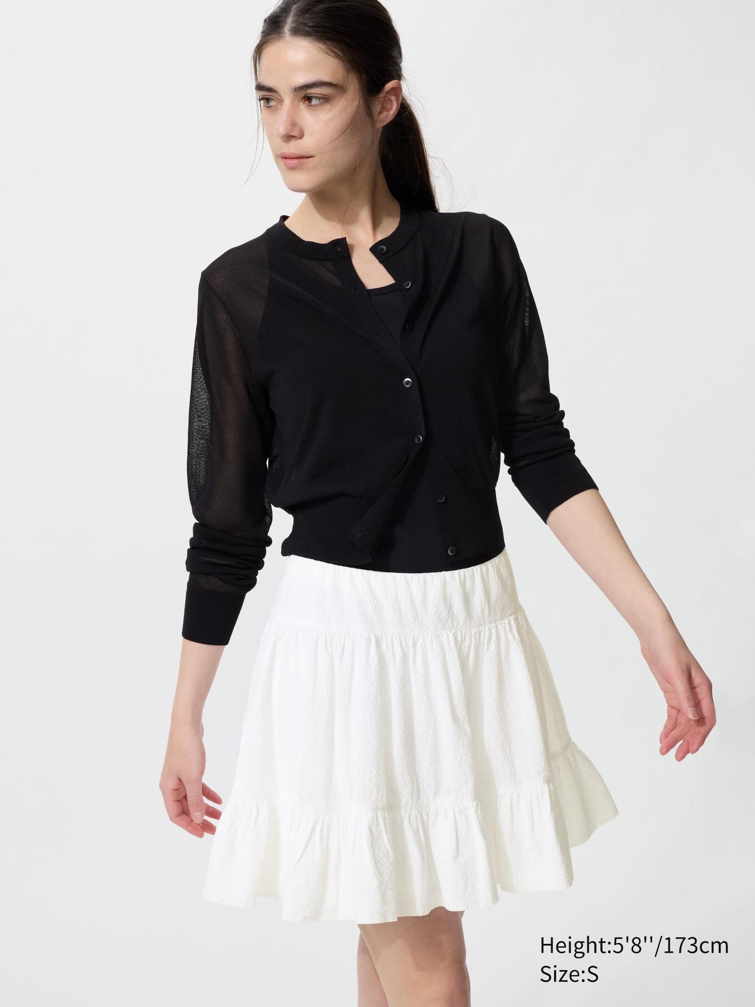 Seersucker Volume Mini Skirt by UNIQLO