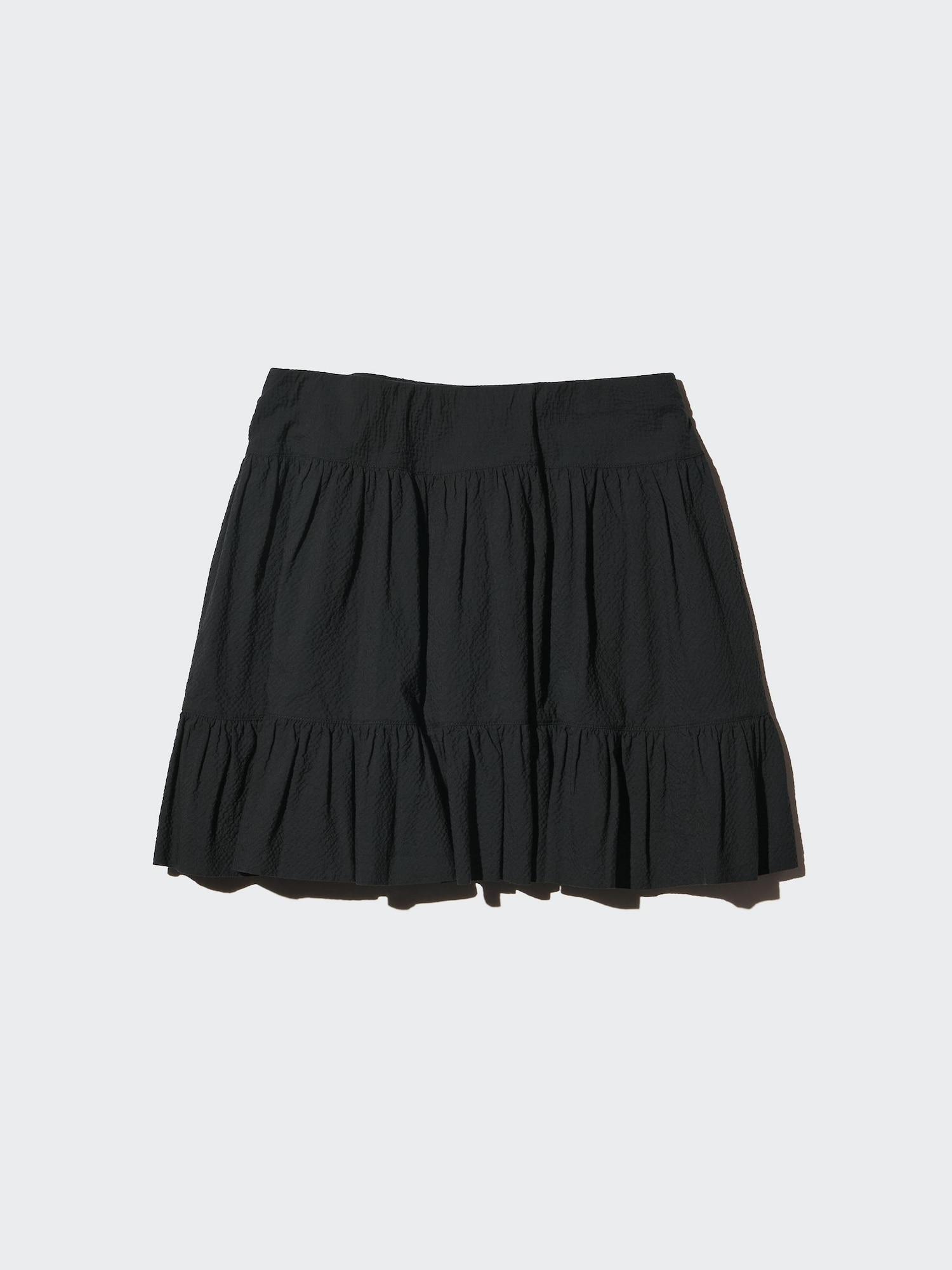 Seersucker Volume Mini Skirt by UNIQLO