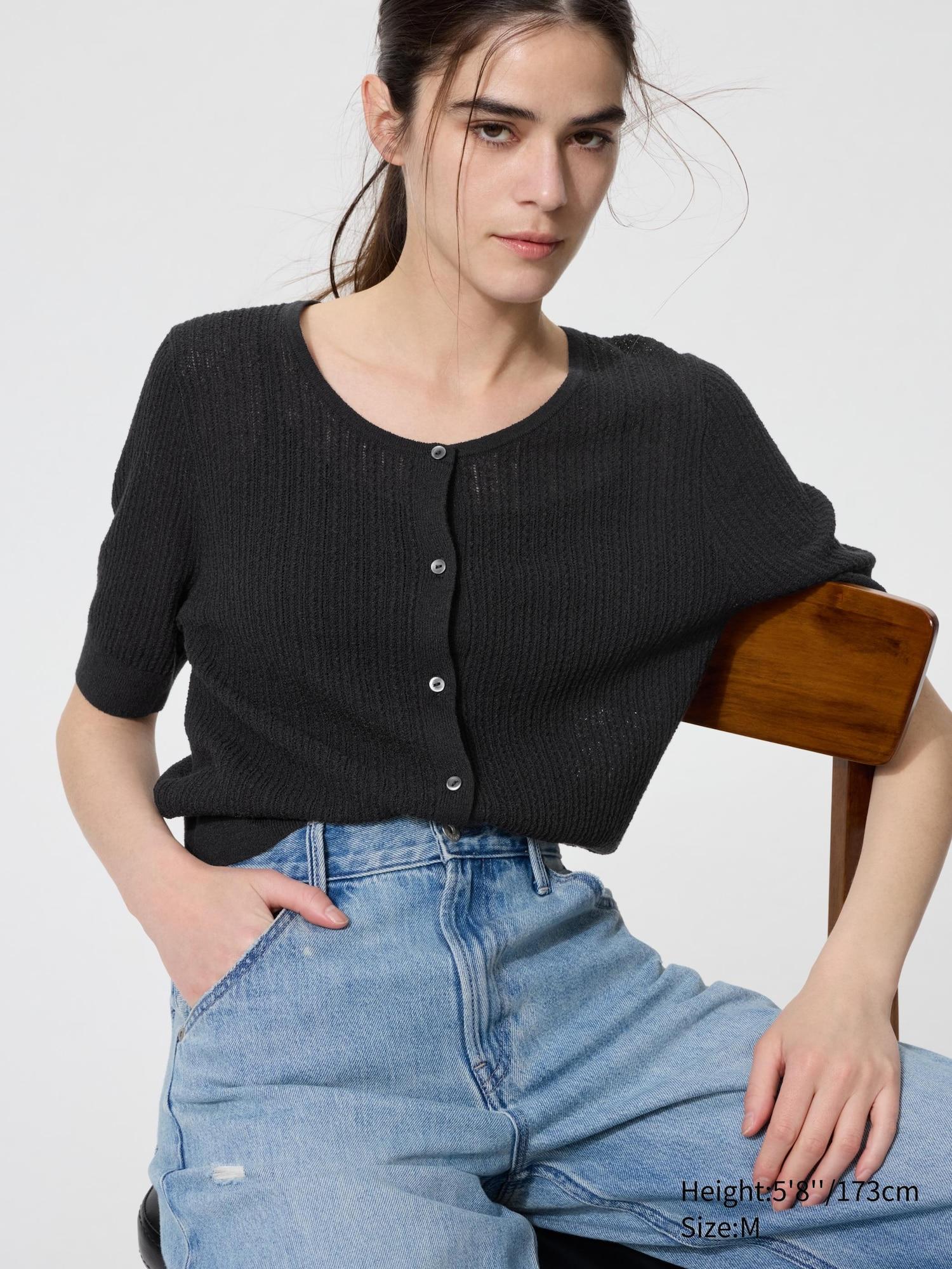 Sheer Lace Cardigan | Short Sleeve by UNIQLO