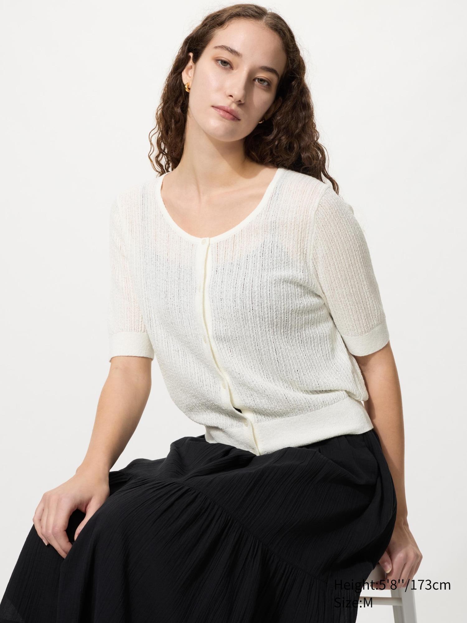 Sheer Lace Cardigan | Short Sleeve by UNIQLO