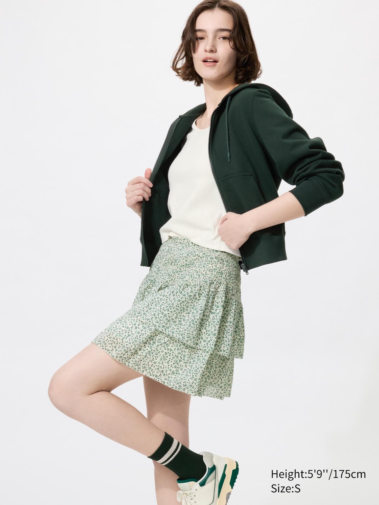 Shirring Volume Frill Mini Skirt by UNIQLO