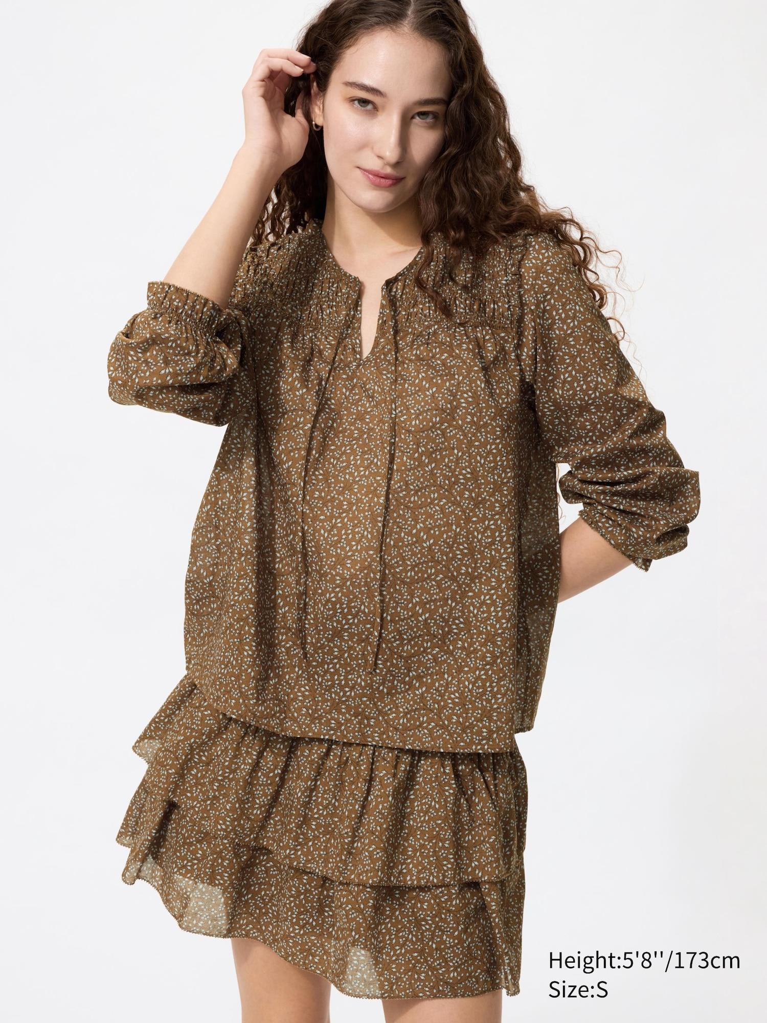 Shirring Volume Frill Mini Skirt by UNIQLO