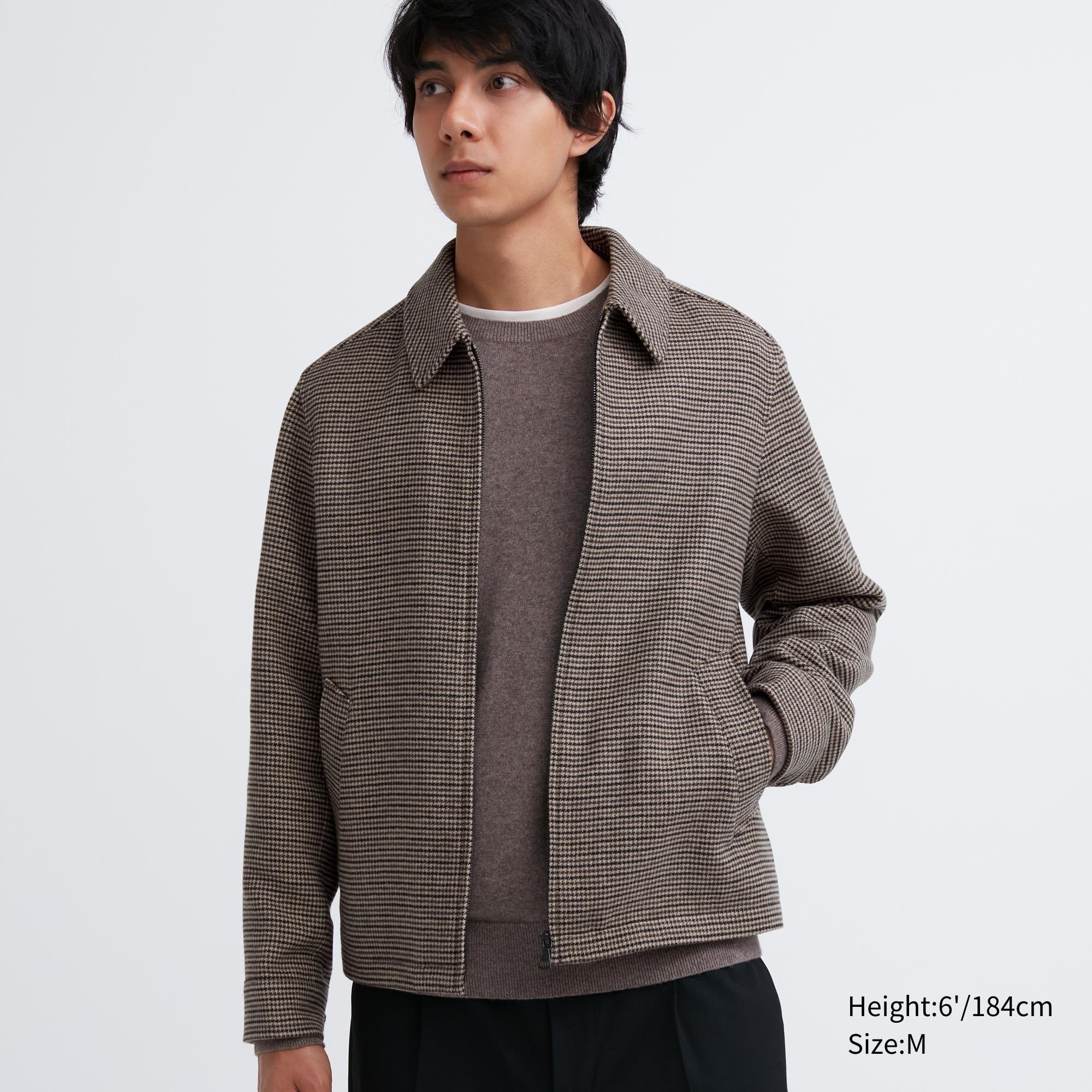 Single Collar Short Blouson (Houndstooth) by UNIQLO