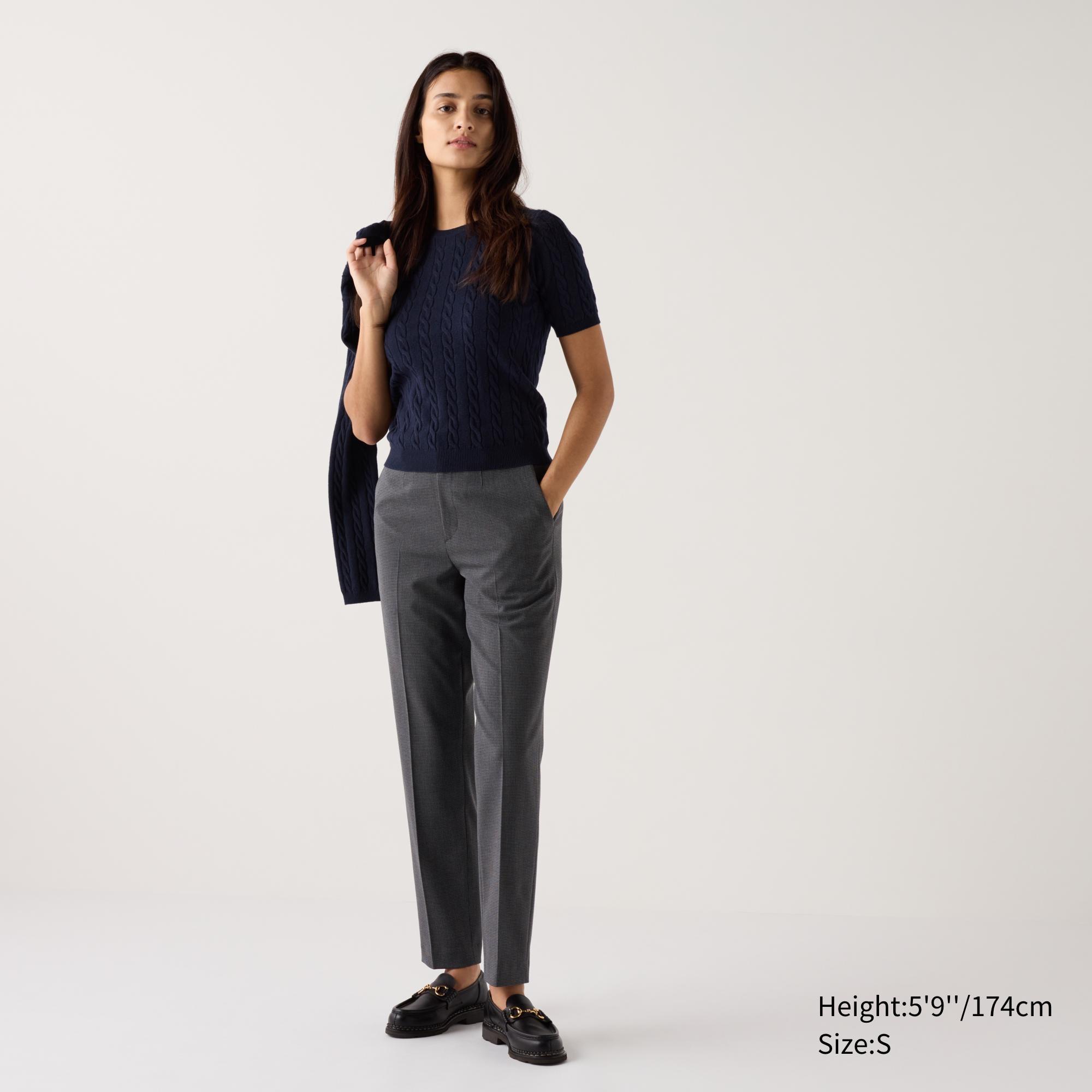 Smart Ankle Pants | 2-Way Stretch | Checked | Tall by UNIQLO