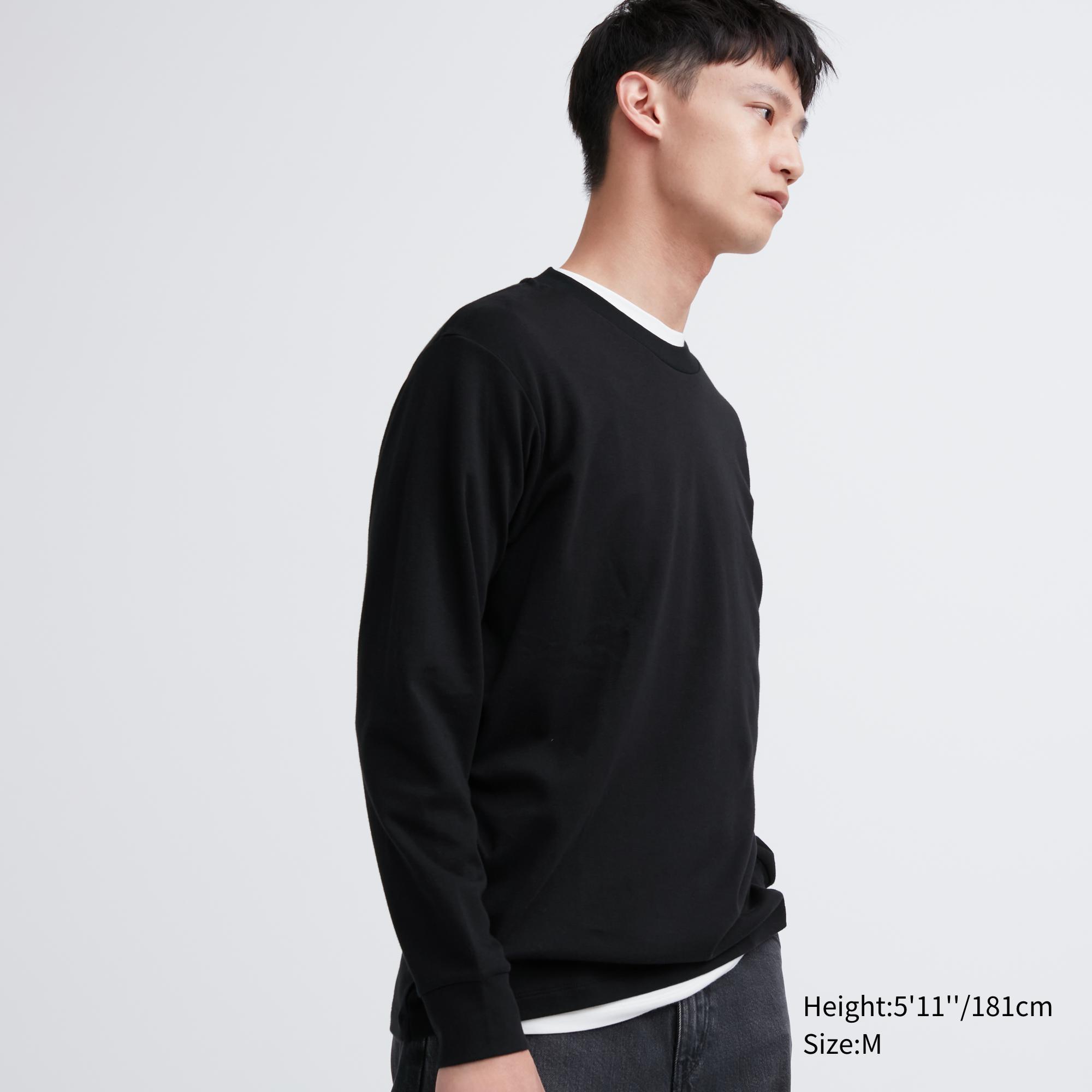 Soft Brushed T-Shirt | Long Sleeve by UNIQLO