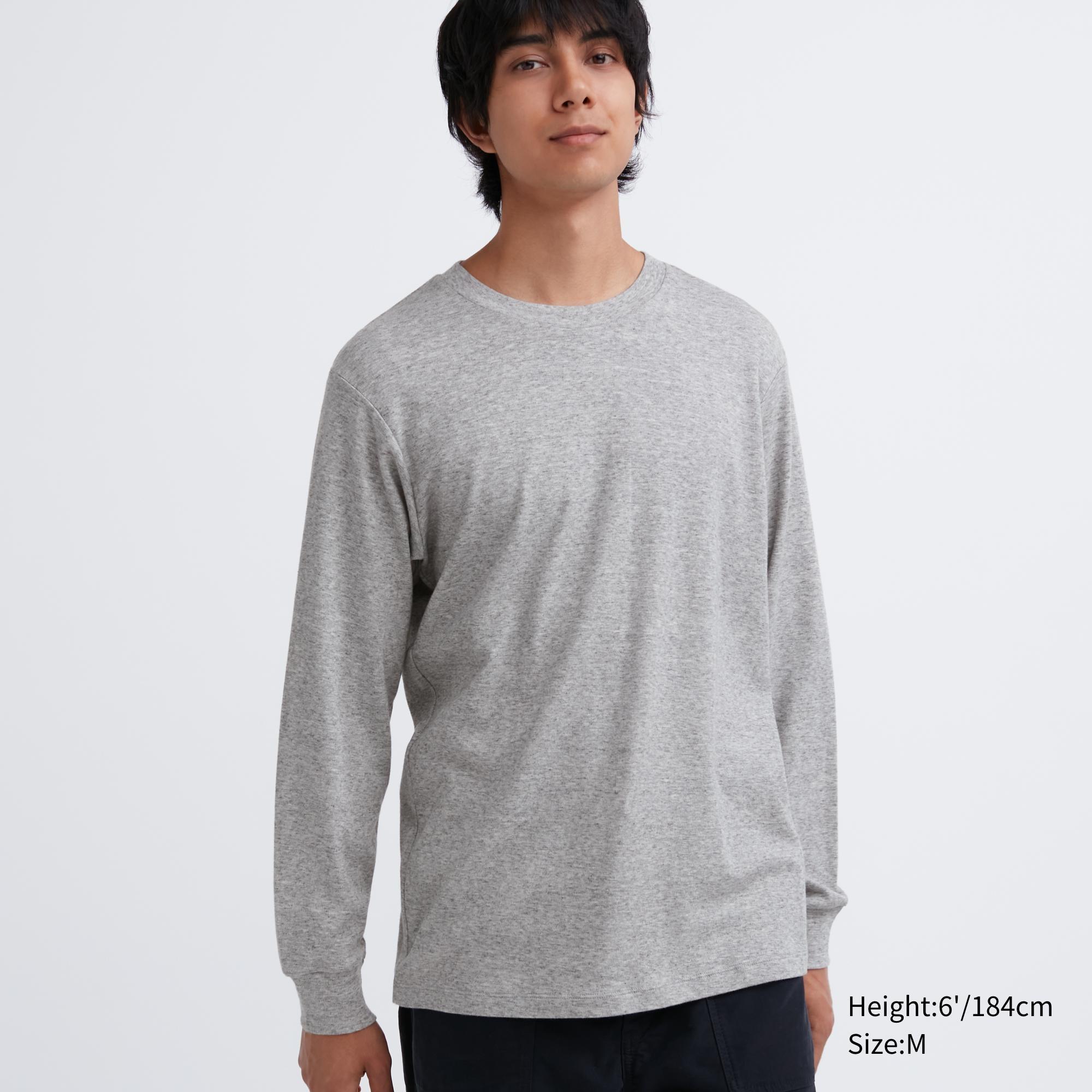 Soft Brushed T-Shirt | Long Sleeve by UNIQLO