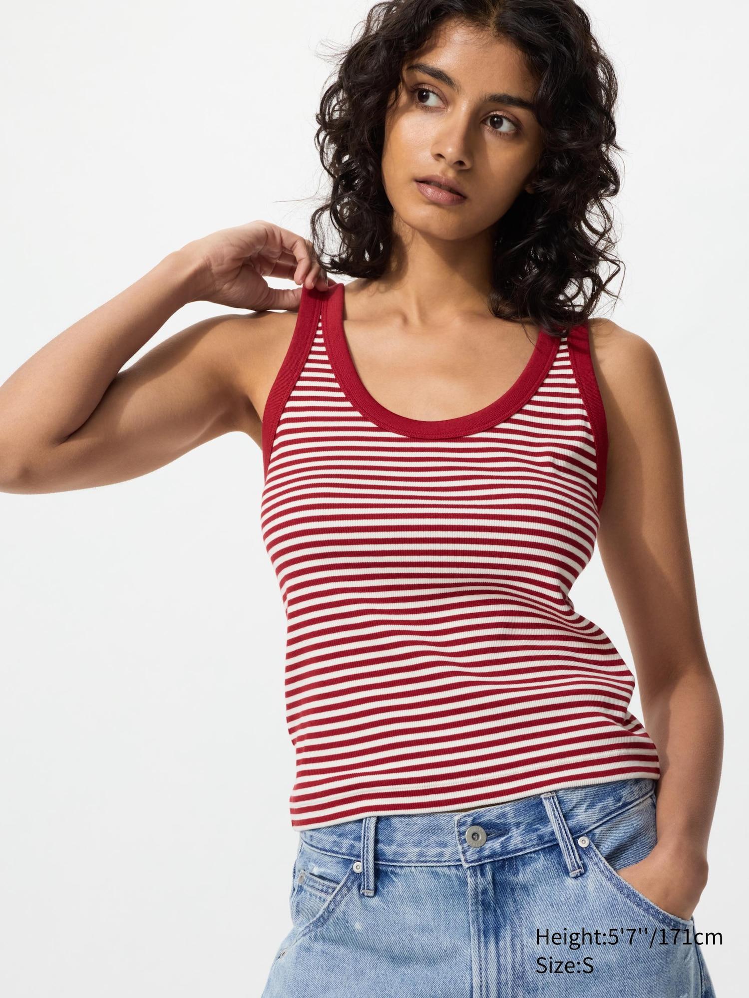 Soft Ribbed Tank Top | Striped by UNIQLO