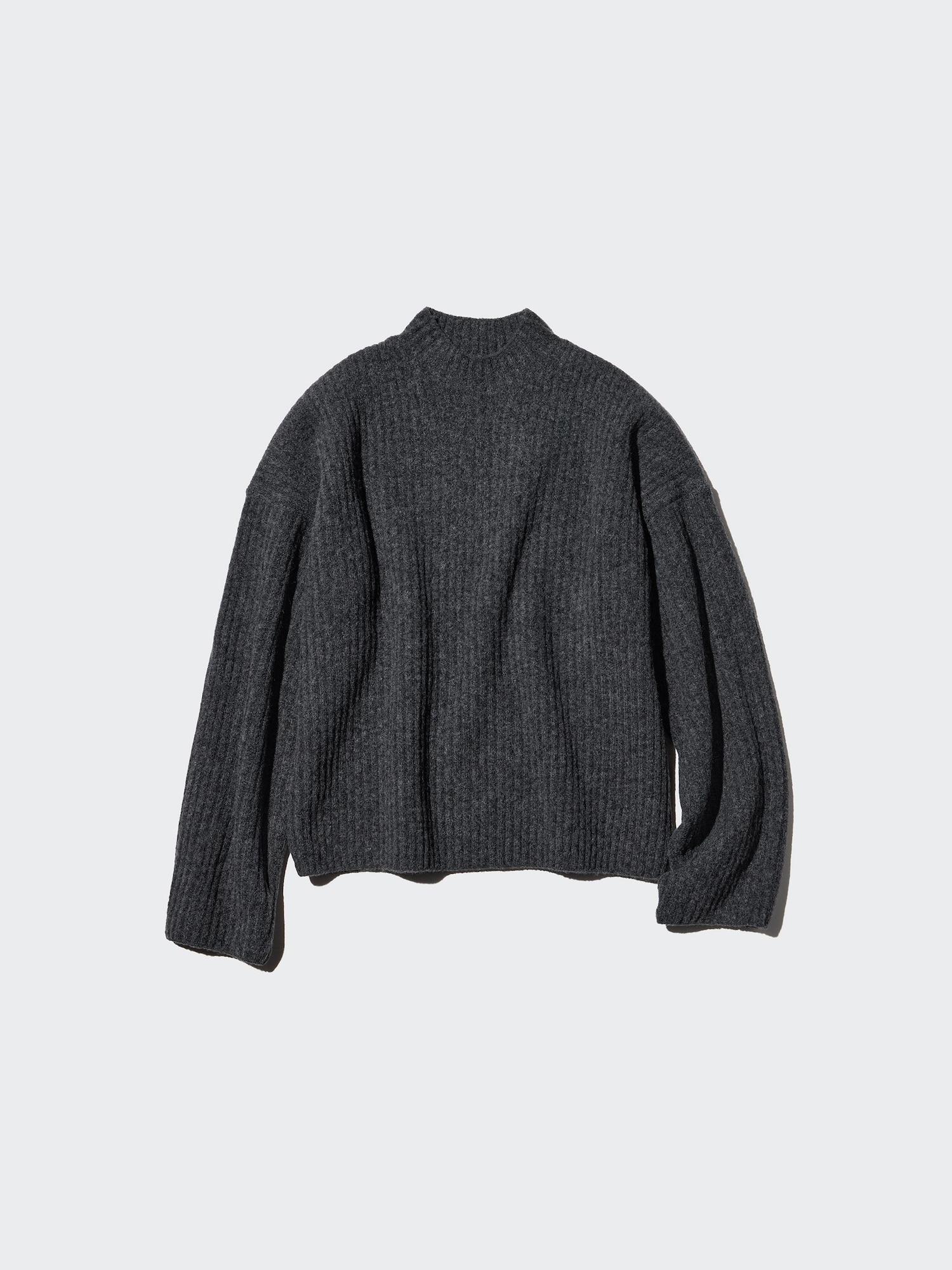 Souffle Yarn Mock Neck Sweater by UNIQLO