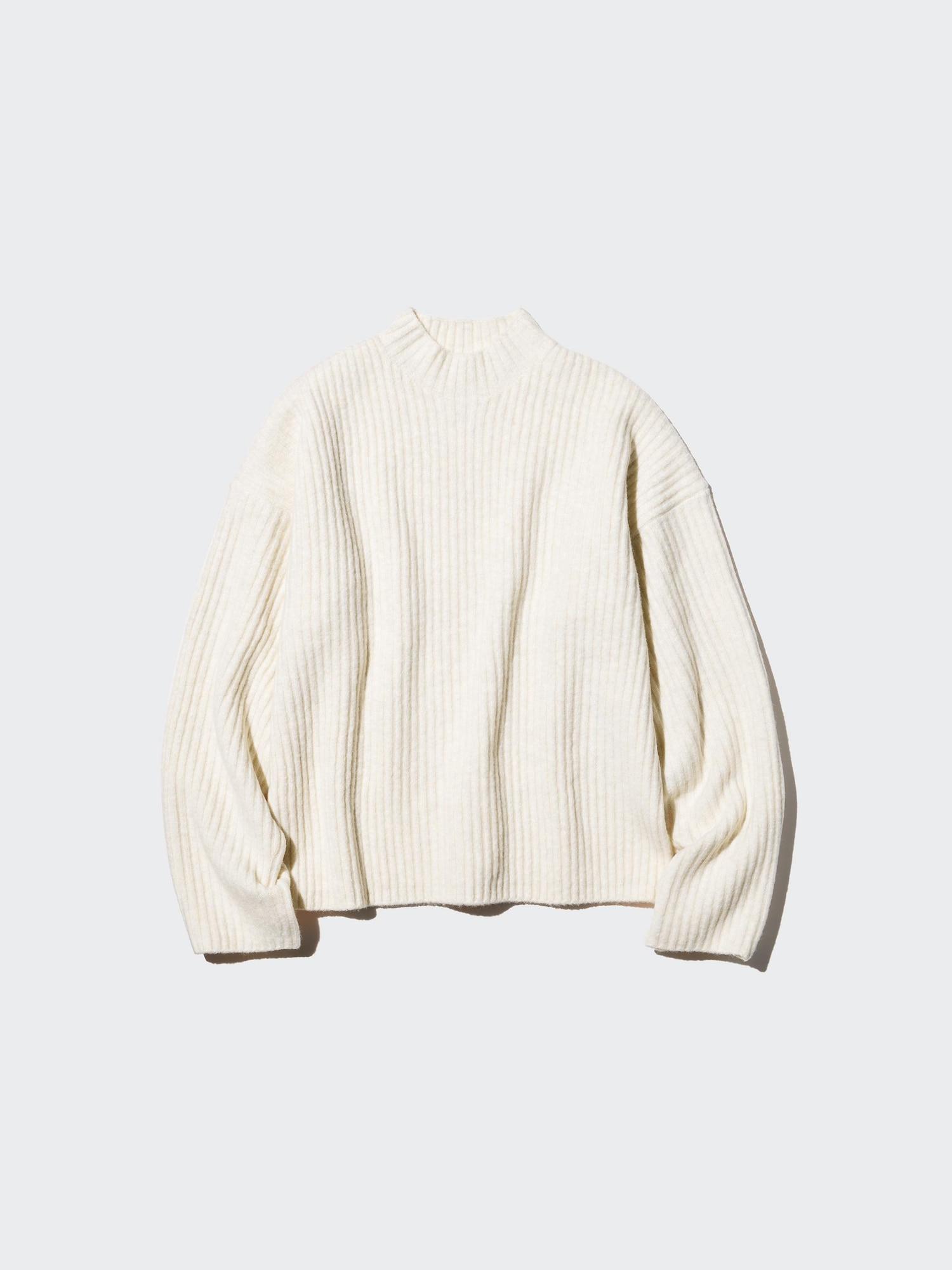 Souffle Yarn Mock Neck Sweater by UNIQLO