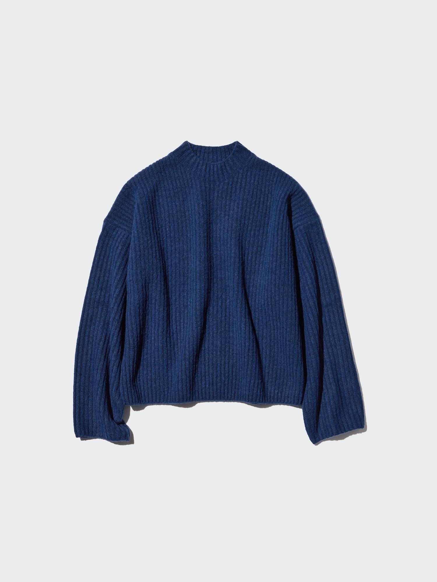 Souffle Yarn Mock Neck Sweater by UNIQLO
