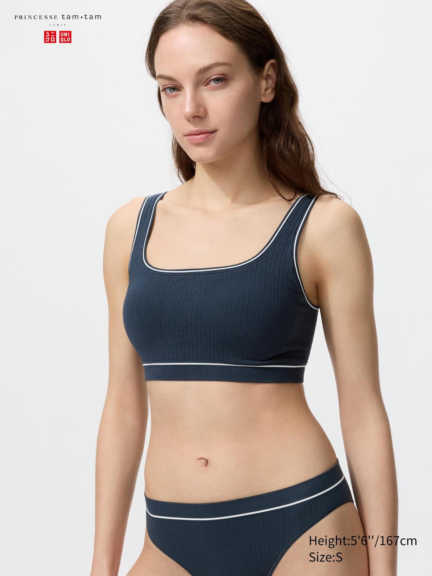 Square Neck Wireless Bra | Striped by UNIQLO