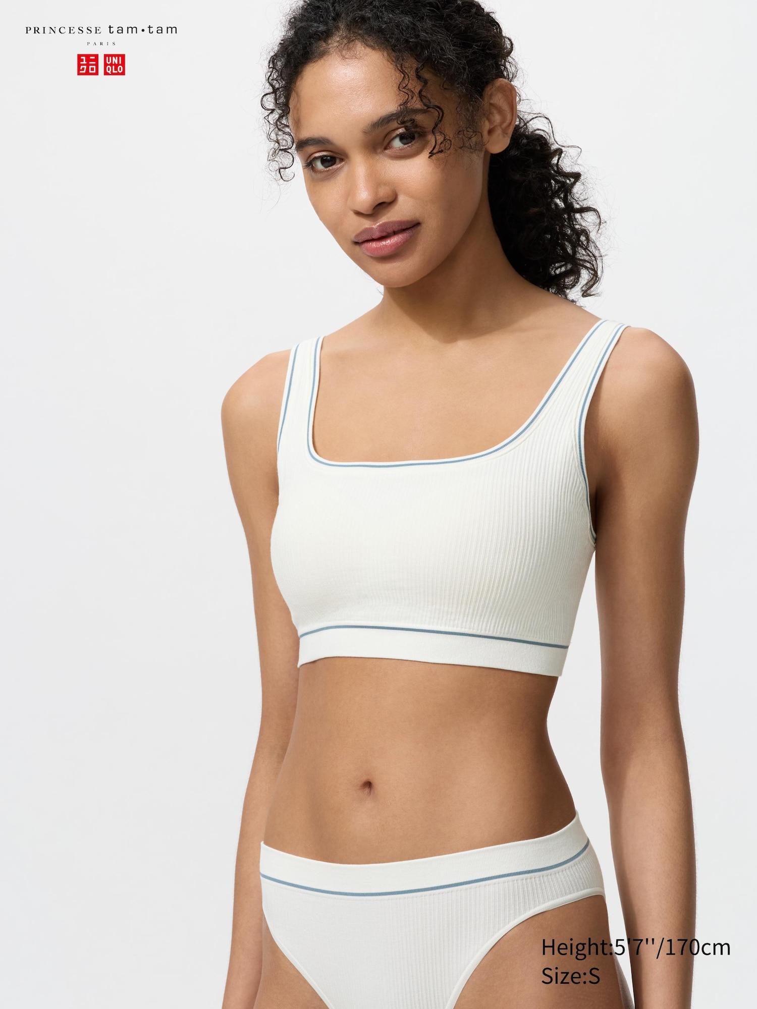 Square Neck Wireless Bra | Striped by UNIQLO