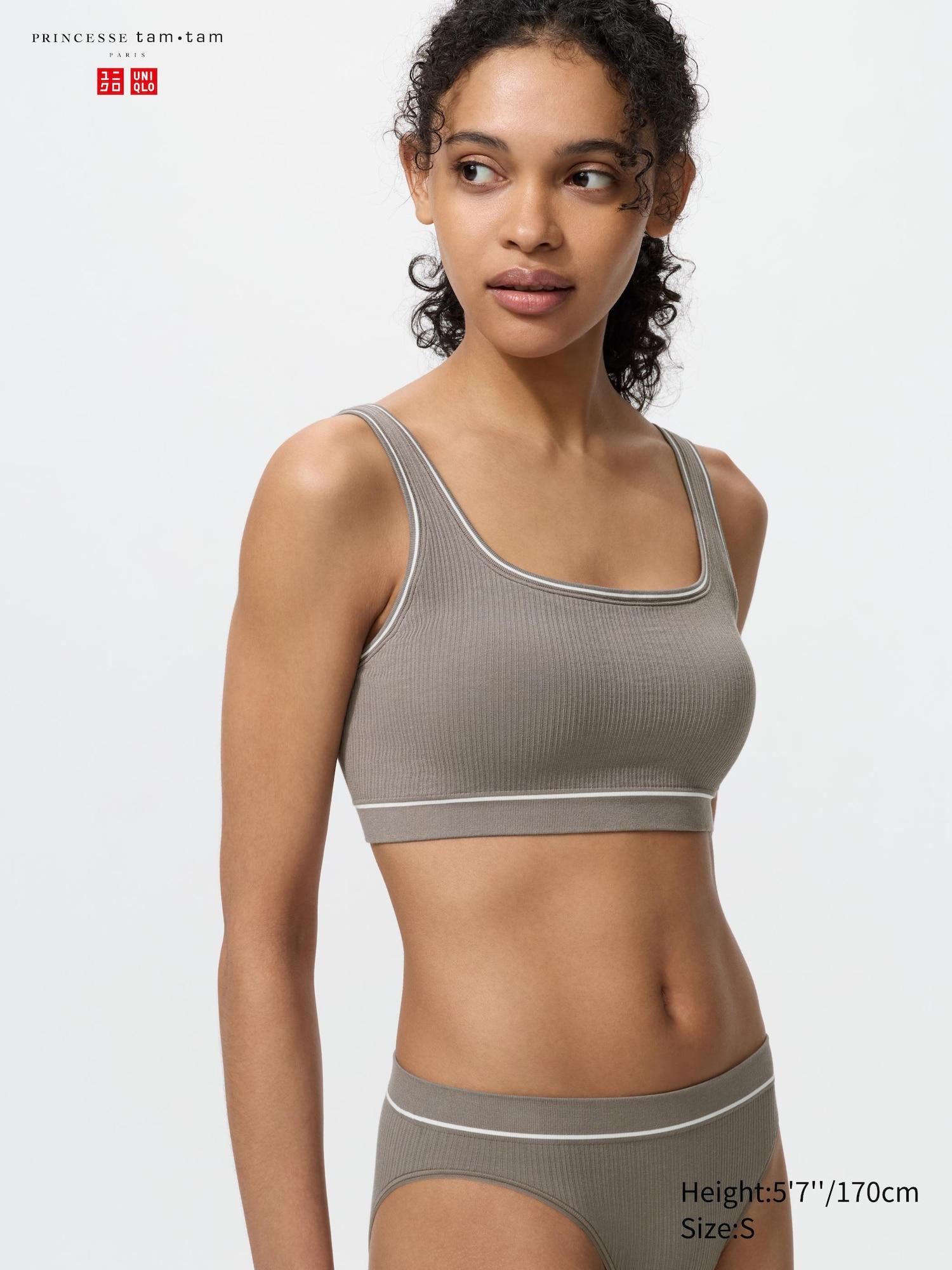 Square Neck Wireless Bra | Striped by UNIQLO