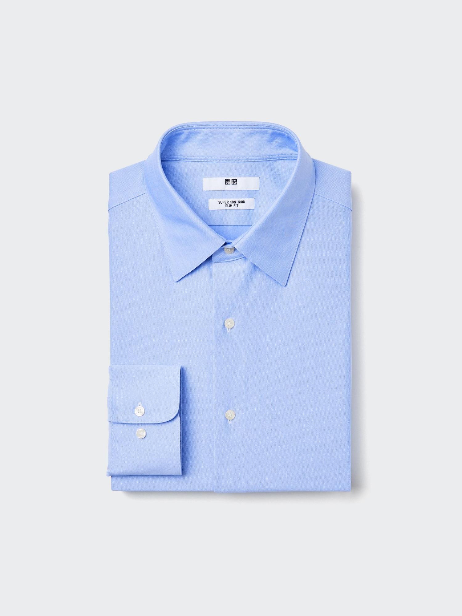 Super Non-Iron Jersey Slim Shirt | Regular Collar by UNIQLO