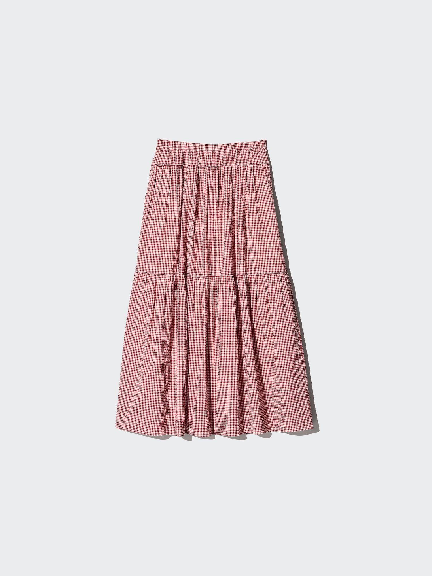 Tiered Maxi Skirt | Gingham by UNIQLO