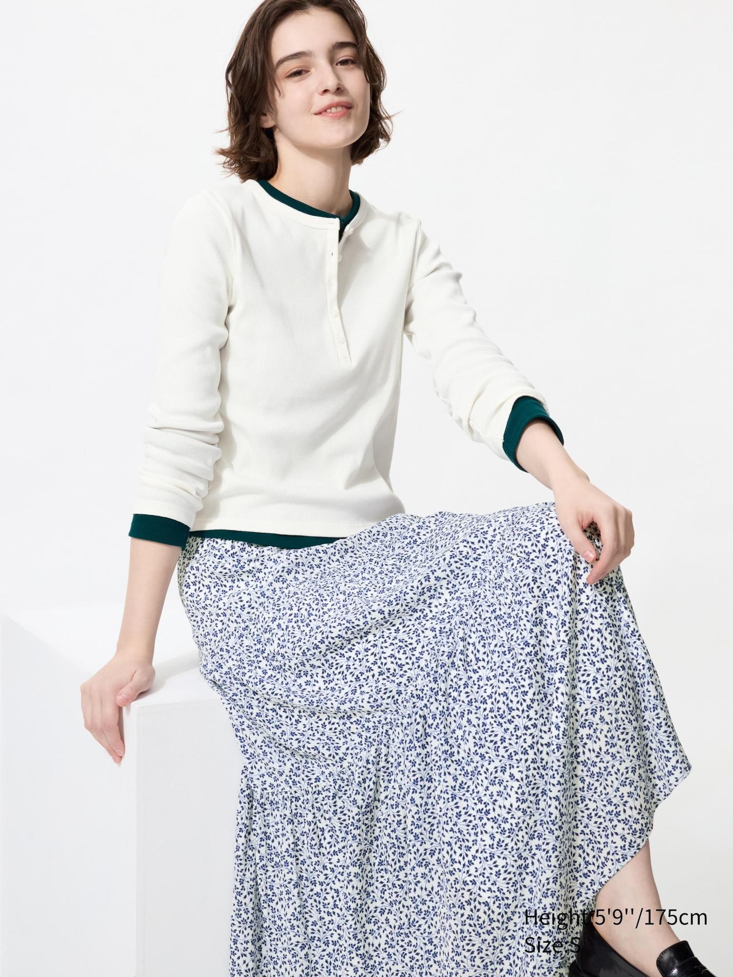 Tiered Maxi Skirt | Printed by UNIQLO