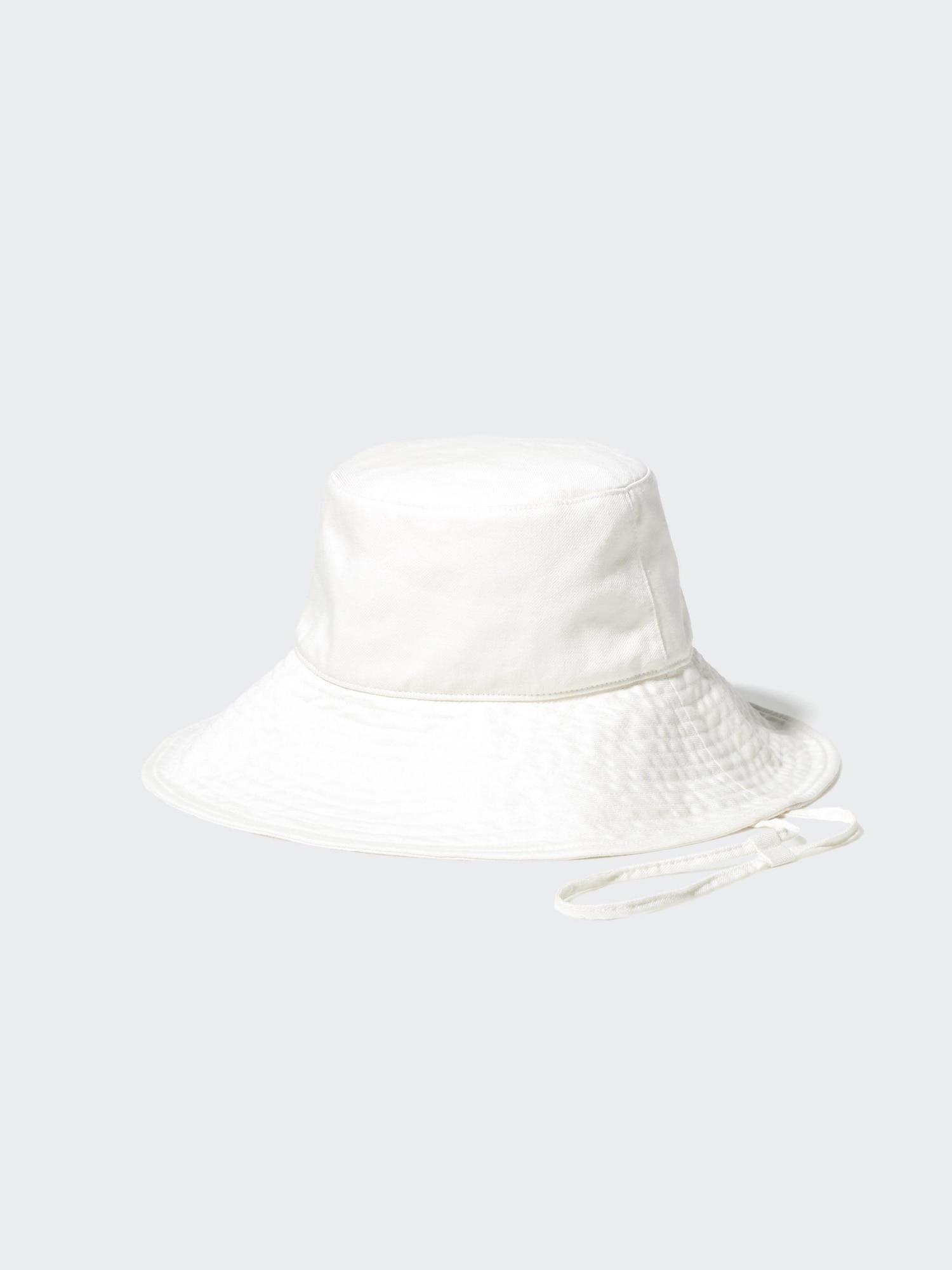 UV Protection Cotton Linen Wide Brim Hat by UNIQLO