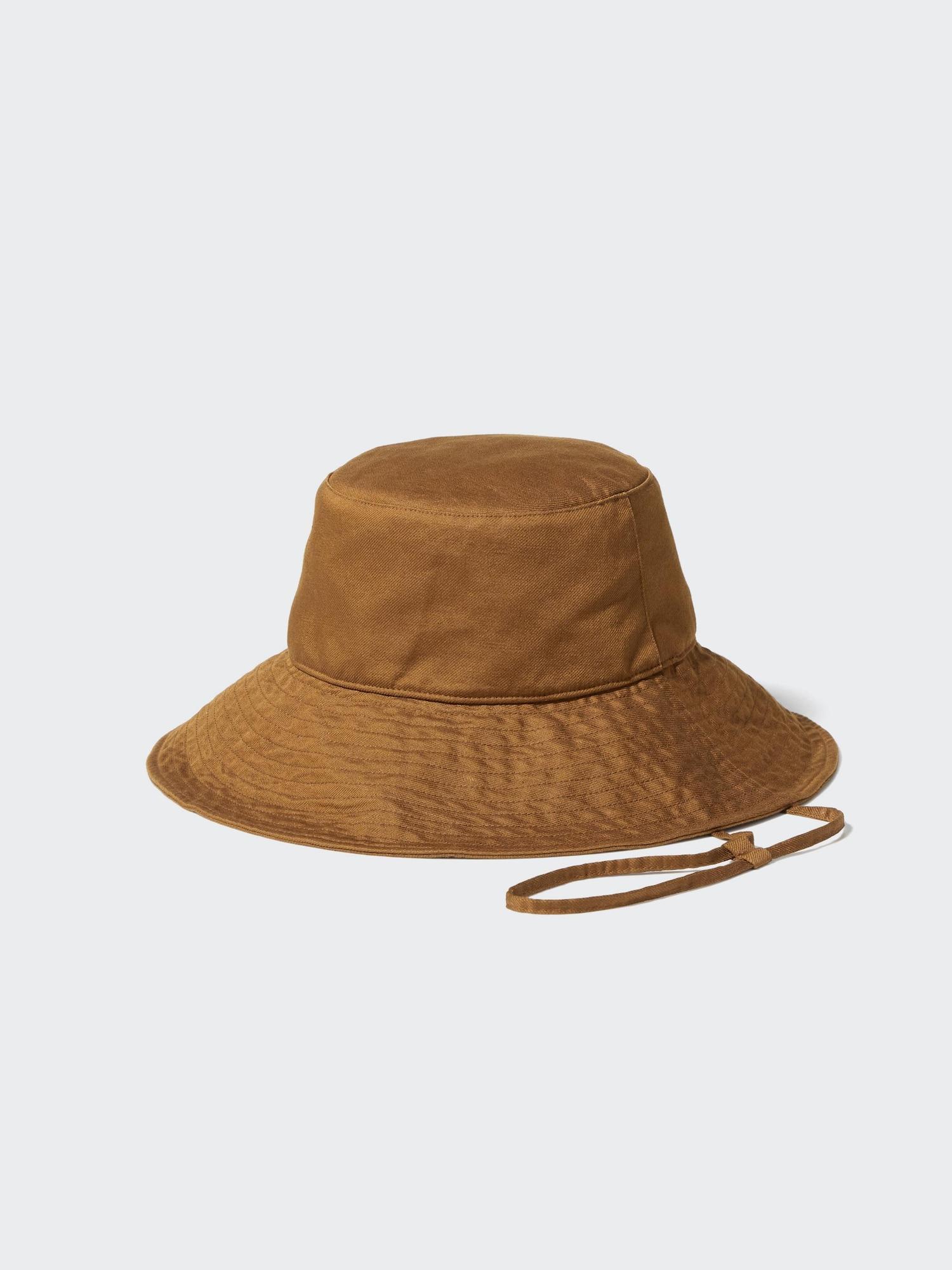 UV Protection Cotton Linen Wide Brim Hat by UNIQLO