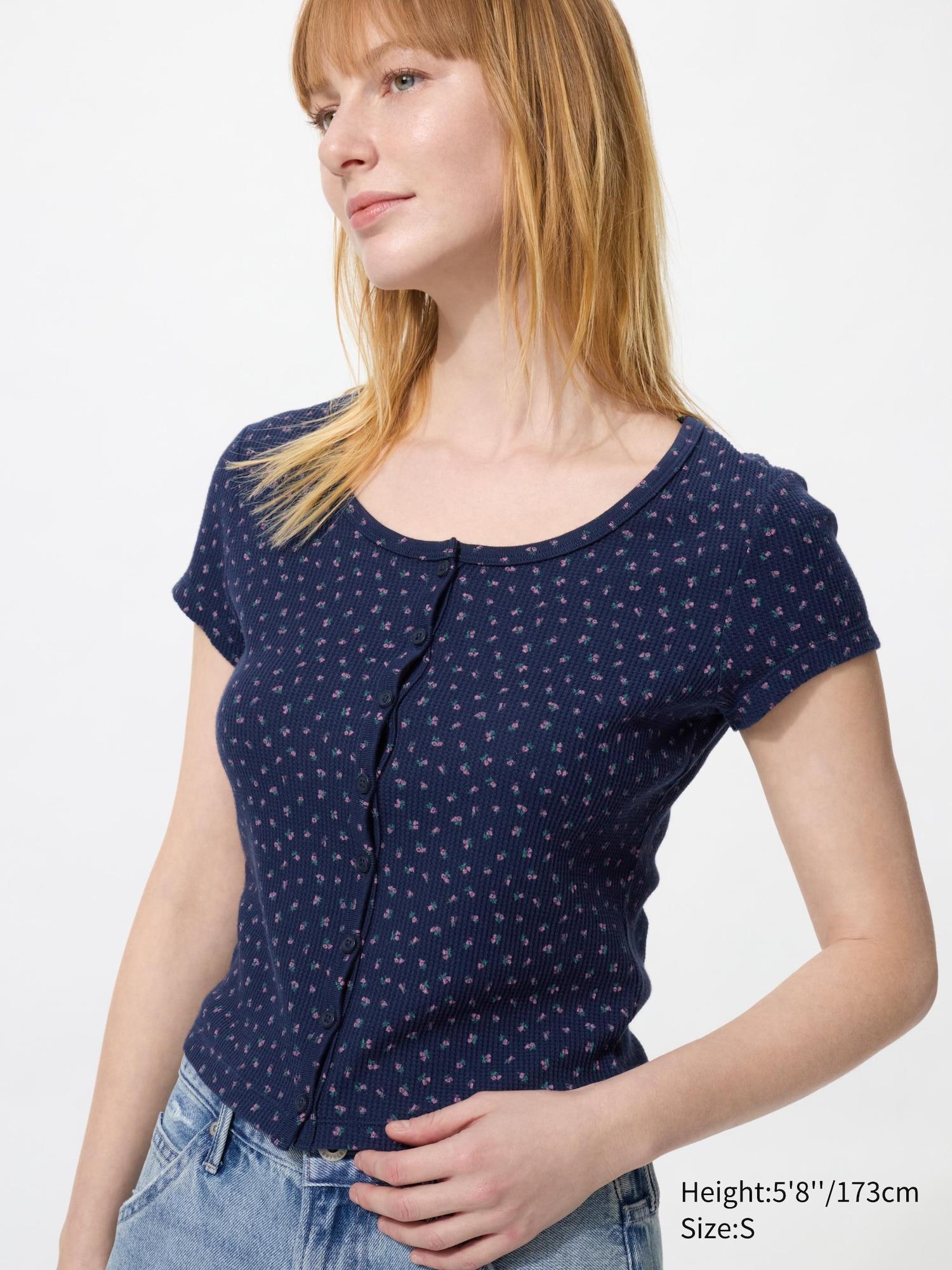 Waffle Full Open Mini T-Shirt | Pattern by UNIQLO