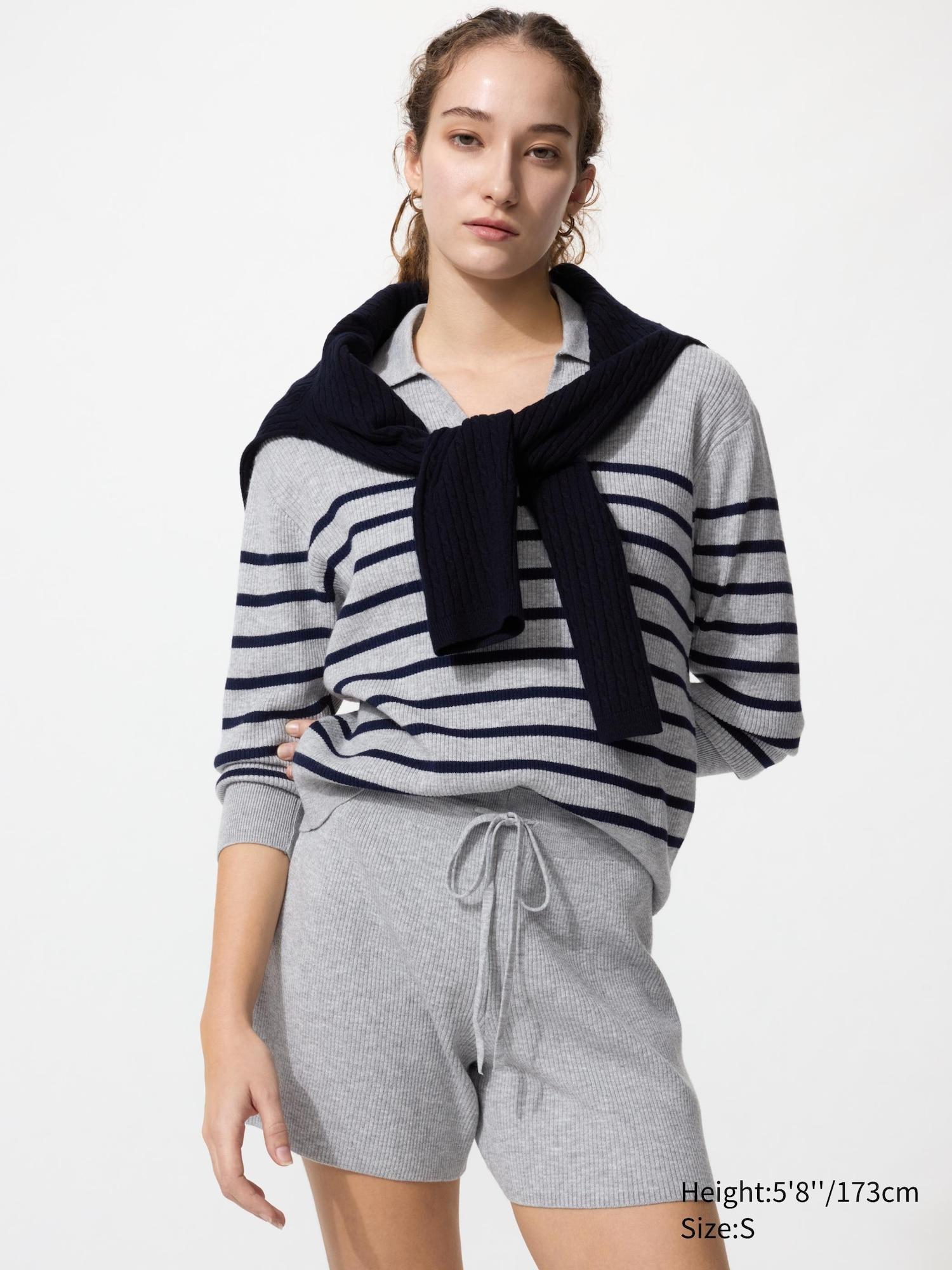 Washable Knit Ribbed Shorts by UNIQLO