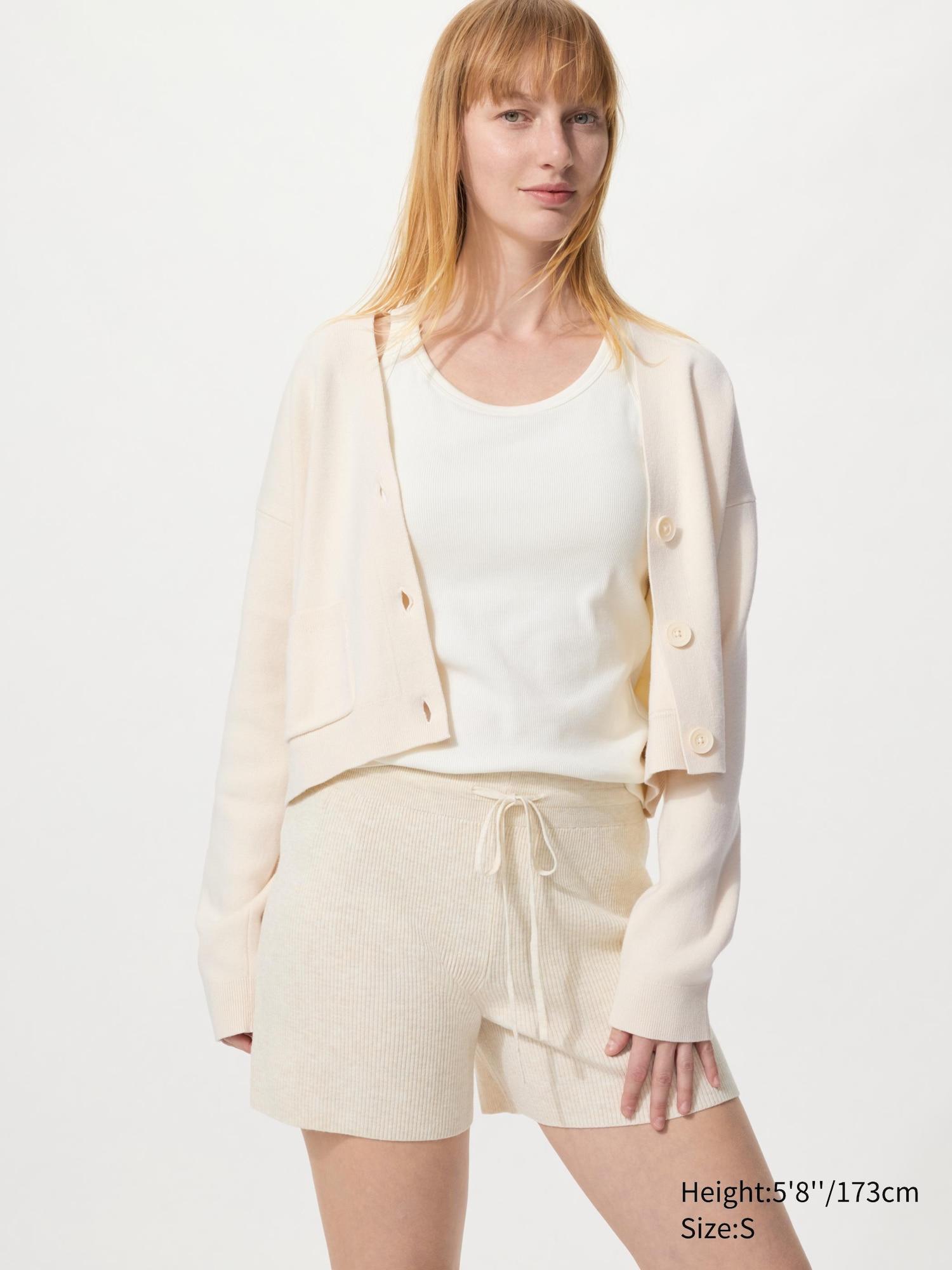 Washable Knit Ribbed Shorts by UNIQLO