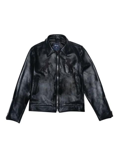 Chesapeake River horse-motif leather jacket by UNITED RIVERS