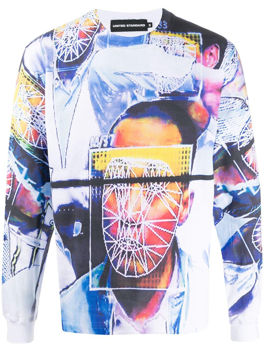 face print long sleeve T-shirt by UNITED STANDARD