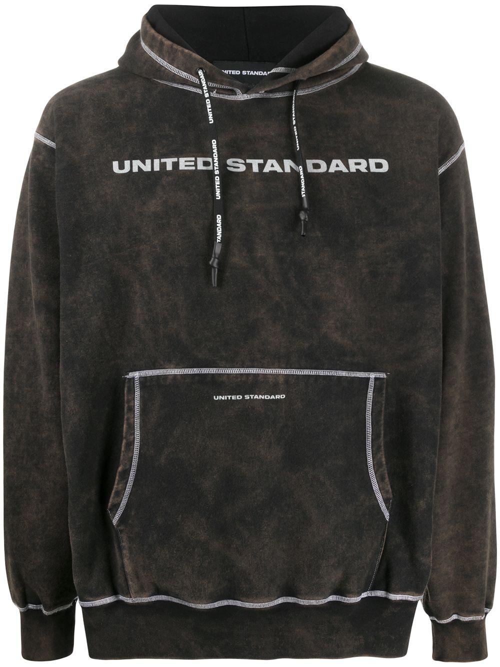 logo print hoodie by UNITED STANDARD