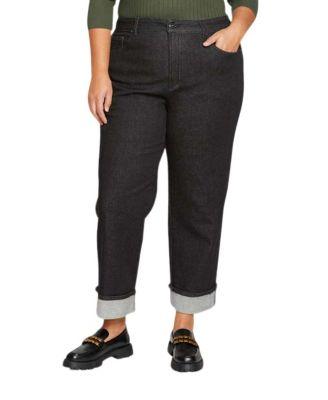 Women's Plus Bae Boyfriend Crop Jeans - Jet Black by UNIVERSAL STANDARD