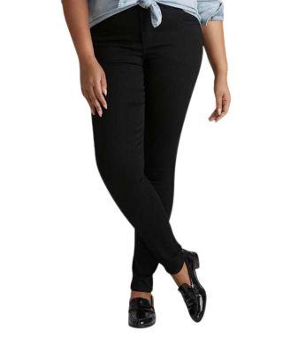 Women's Plus Seine High Rise Skinny Jeans 32 in in Black Wash by UNIVERSAL STANDARD
