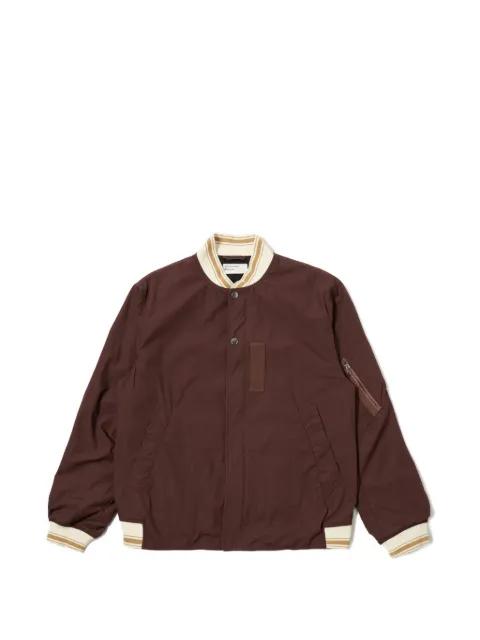 NS striped-trim bomber jacket by UNIVERSAL WORKS