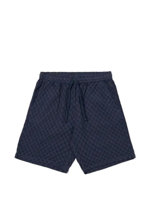 Simple checkered drawstring shorts by UNIVERSAL WORKS