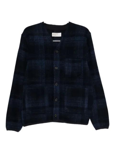 checked cardigan by UNIVERSAL WORKS