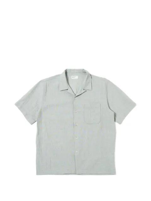 chest-pocket textured shirt by UNIVERSAL WORKS