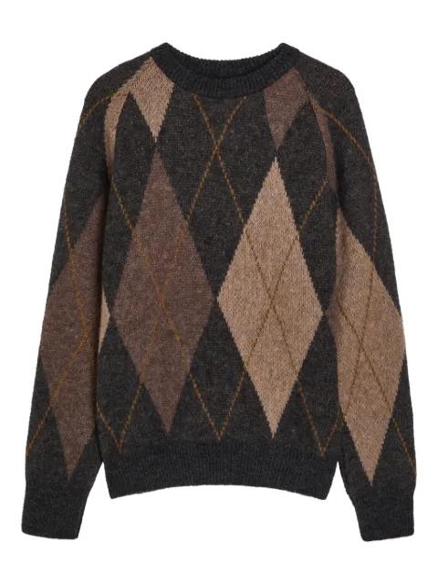 diamond crew-neck sweater by UNIVERSAL WORKS