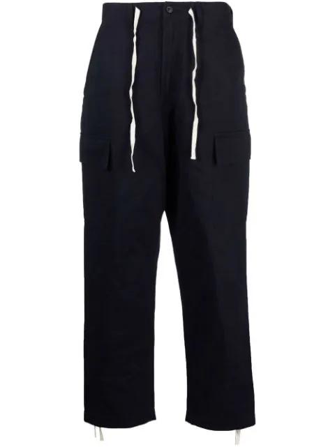 drawstring straight-leg trousers by UNIVERSAL WORKS