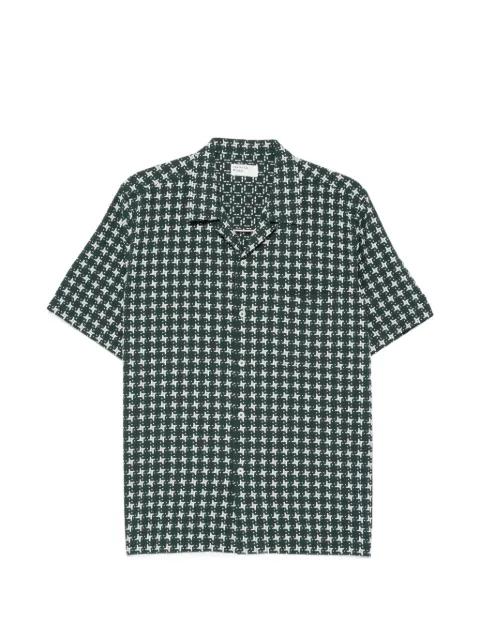 embroidered-detail short-sleeve shirt by UNIVERSAL WORKS