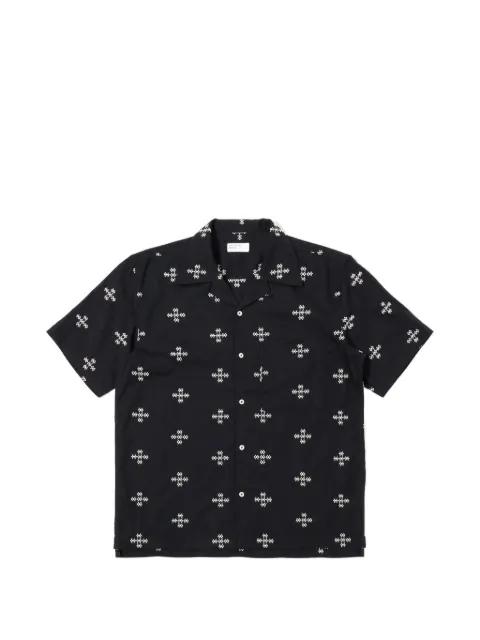 geometric-print short-sleeve shirt by UNIVERSAL WORKS