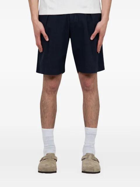 linen-cotton blend deck shorts by UNIVERSAL WORKS