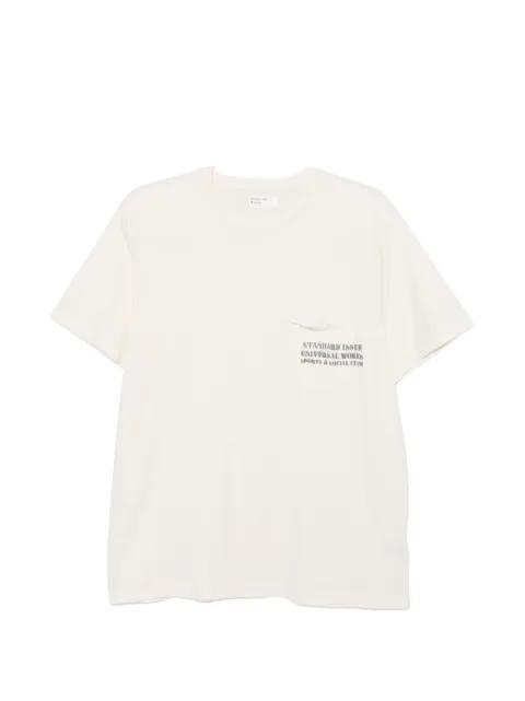 logo-detail pocket T-shirt by UNIVERSAL WORKS