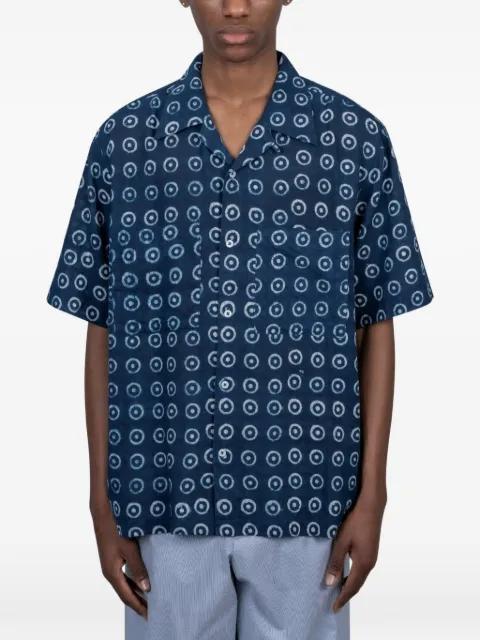 patterned camper-collar shirt by UNIVERSAL WORKS