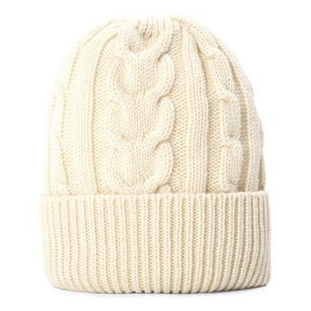 Women's Cable Stitch Cashmere Beanie by UNKNOWN