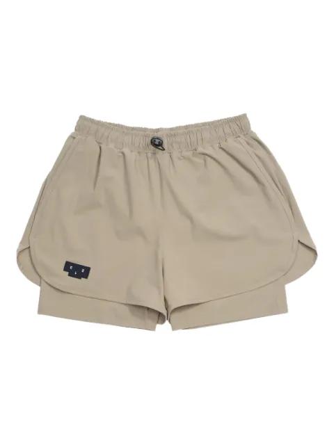 logo-patch shorts by UNNA