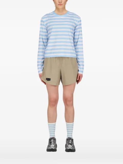 striped-pattern long-sleeve T-shirt by UNNA